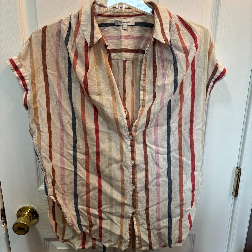 Madewell striped collared shirt